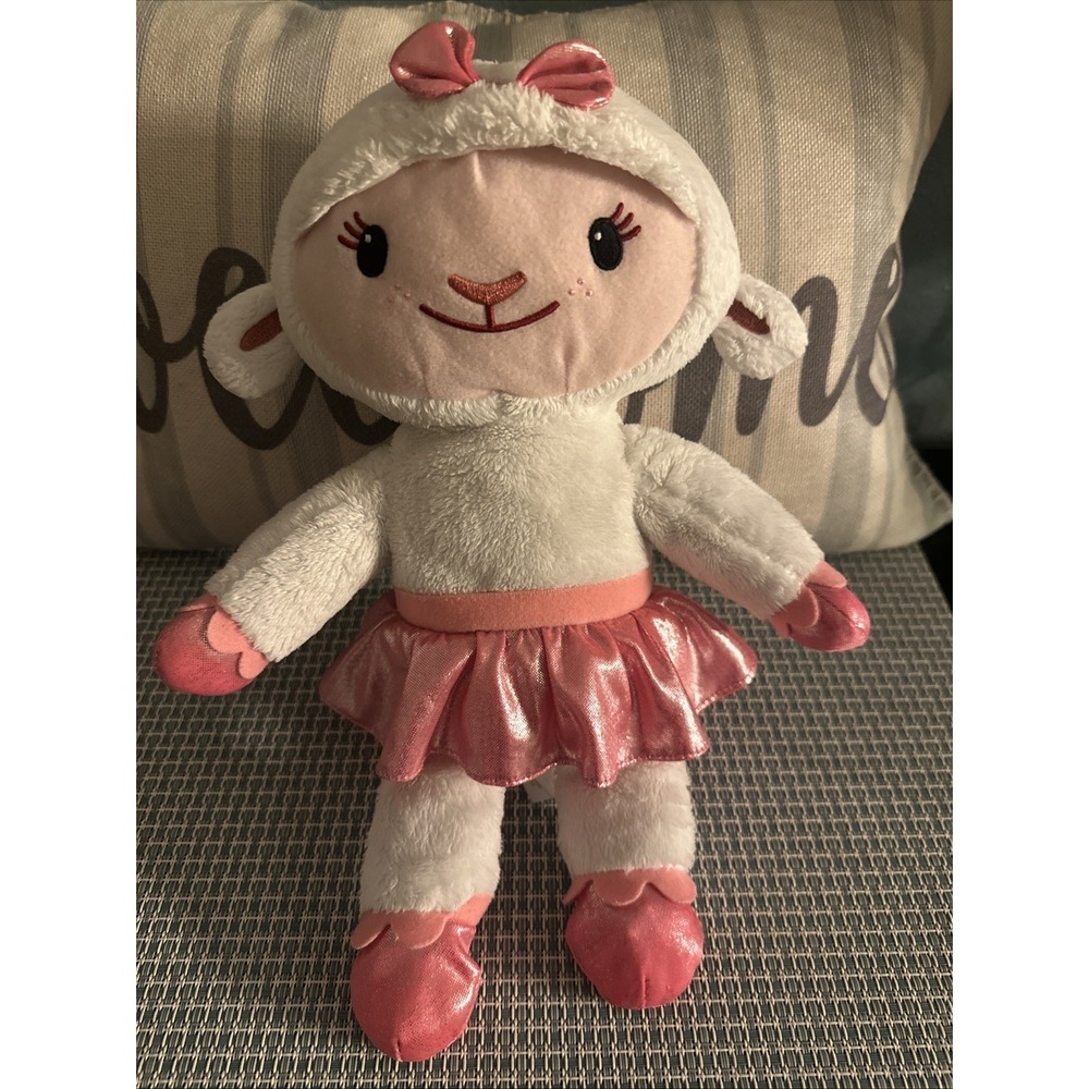 Doc McStuffins Lambie Lovey Pink Ballerina Tutu Lamb Plush Stuffy TY Disney